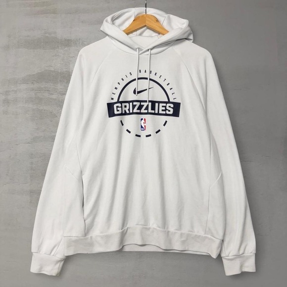 Nike Other - Nike Memphis Grizzlies Hoodie White NBA Dri-FIT Basketball Pullover Large